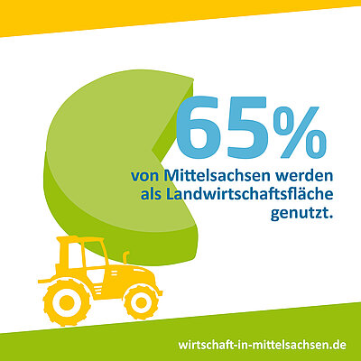 65 Prozent der Fläche Mittelsachsens werden landwirtschaftlich genutzt.