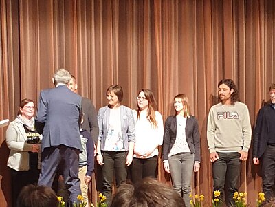 Auszeichnung von Vertretern des Greifendorfer Jugendclubs im Rahmen der Preisverleihung des simul+-Wettbewerbes