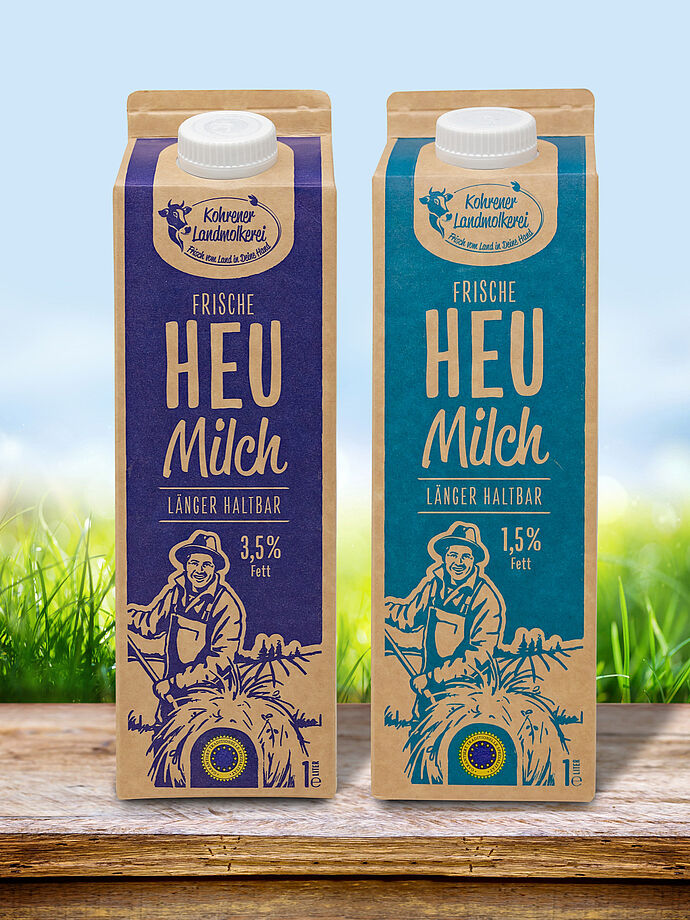 zwei nachhaltige Milchverpackungen