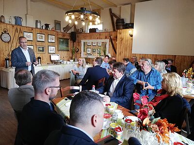 Unternehmertreffen mit Landrat Dirk Neubauer bei Marder Senf in Hartha