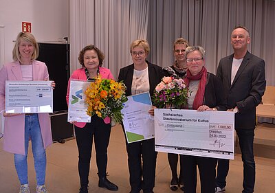 Verleihung von Siegel und Scheck an die Oberschule Brand - Erbisdorf
Foto: Antje Schubert, Agentur für Arbeit