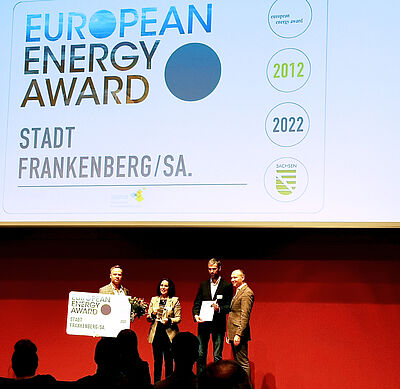 Verleihung des Energy Awards 2022 an die Stadt Frankenberg (Foto: LRA, Anne Vent)