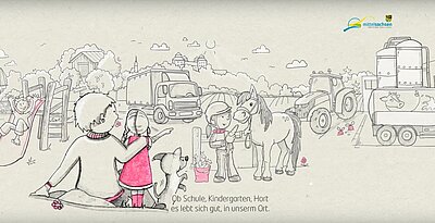Gezeichnet von einer mittelsächsischen Illustratorin wird der Bogen der „Platz zum Wachsen“-Kampagne in einem animierten Cartoon weitergespannt. „Wir wollen uns mit diesem Film abheben. So gibt es gereimte Verse kombiniert mit Zeichentrick“, erklärt Landrat Matthias Damm. 