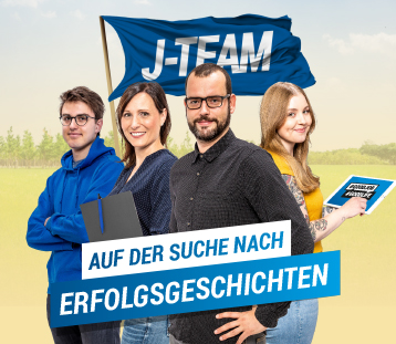 Slogan J-Team - Auf der Suche nach Erfolgsgeschichten