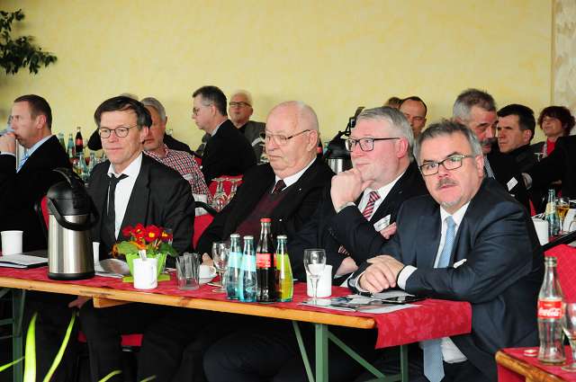 Landtagspräsident M. Rößler, Prof. Clauß Dietz (DPFA), Landrat M. Damm, Landrat F. Vogel Foto: B.F.Kother/ DPFA Chemnitz